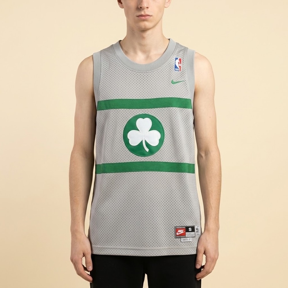 Vintage Nike Team Boston Celtics Shamrock Shootingβ Shirt Jersey Mens S EUC